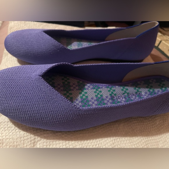 Rothy's The Flat Periwinkle Purple Ballet Slip On Shoe Women's Size 8 LIKE NEW - Picture 3 of 10